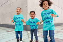 Load image into Gallery viewer, SPEAK YOUR TRUTH BUNDLE (KID'S T-SHIRT, OIL & BRACELET)