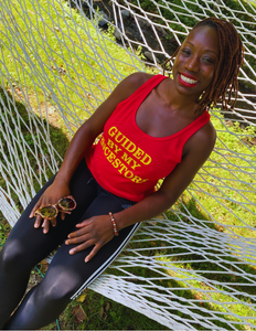 RED "GUIDED BY MY ANCESTORS" WOMEN'S TANK TOP