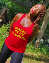 Load image into Gallery viewer, RED &quot;GUIDED BY MY ANCESTORS&quot; WOMEN&#39;S TANK TOP
