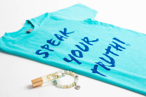 SPEAK YOUR TRUTH BUNDLE (WOMEN'S T-SHIRT, OIL & BRACELET)